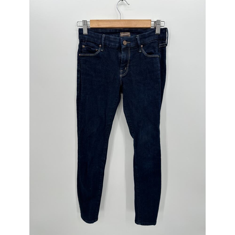 Motherโ Womens The Looker Jeans Sz 25 Dark Wash Skinny Stretch Low Rise